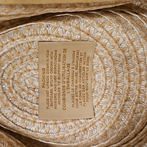 💕ERIC JAVITS💕 Sunshade Squishee Packable Straw Fedora Hat ~ OS Cream NWT - Picture 16 of 16
